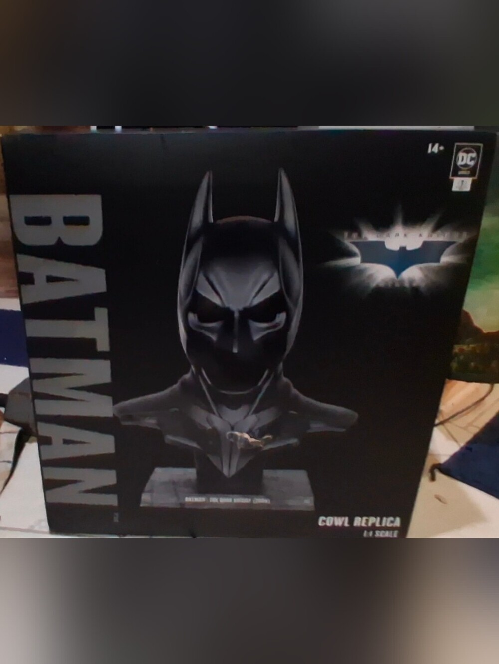 Batman The Dark Knight 2008 Lifesize Replica Mask 1:1 Scale. Minor Box Damage